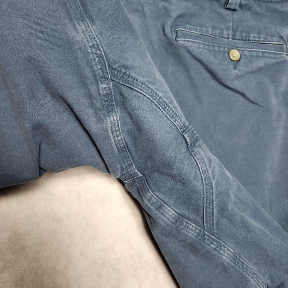 Duluth Flex Ballroom Shorts Mens 42 Relaxed Fit 9" Inseam Gusset Pockets Blue - Picture 10 of 16